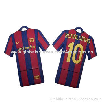 Football Shirt USB Flash Drive, T-shirt Shape in PVC